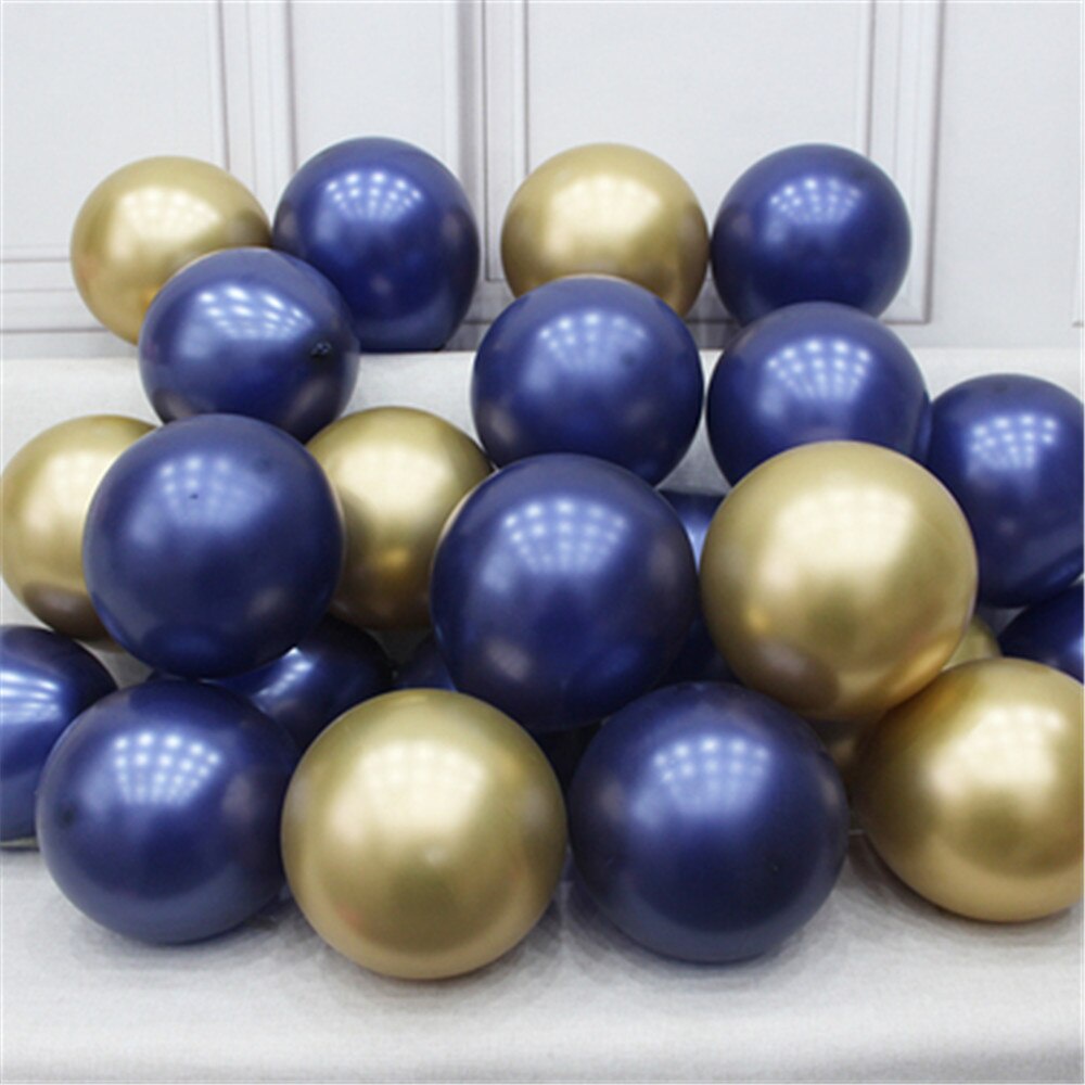 10pcs 10" Metallic Luminous Blue Balloons Navy Blue Latex Balloon ...