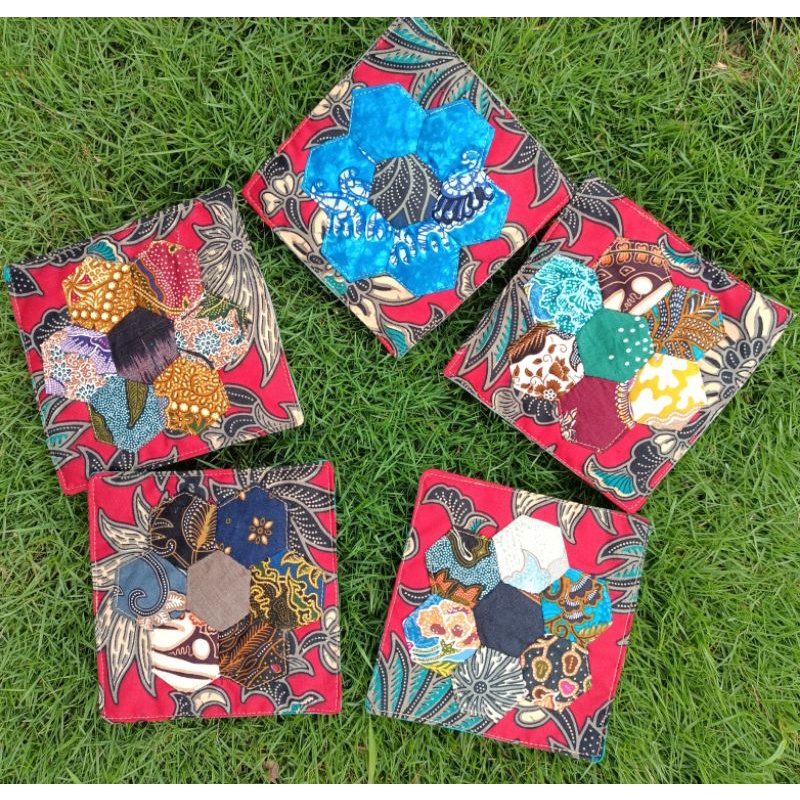 Ready Stock Glass Coaster Table Hot Placemats Batik Series Type Vintage