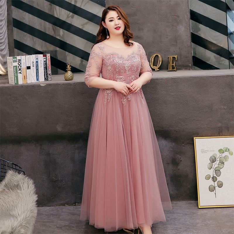 Custom made Plus size S-9XL Bridesmaid Sister Formal Wedding Party Dress  Women Girl Long Lace Dinner Jubah Maxi Dress