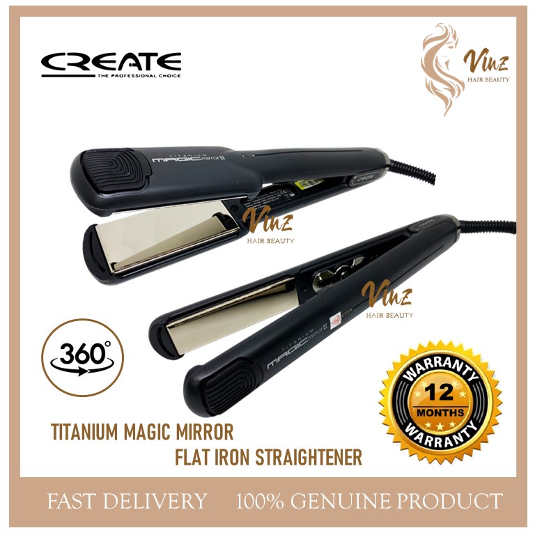 Mirror titanium hair straightener sales
