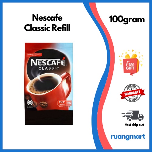 Kopi Nescafe Classic Instant Coffee Refill 100g RUANGMART Shopee Malaysia