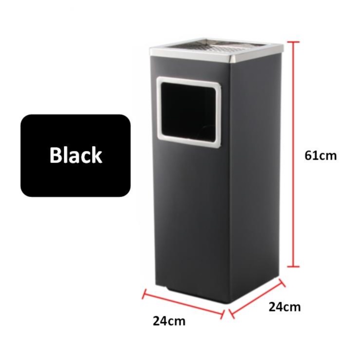 Hotel Stainless Steel Square Dustbin/ Commercial Shop Corridor Ashtray