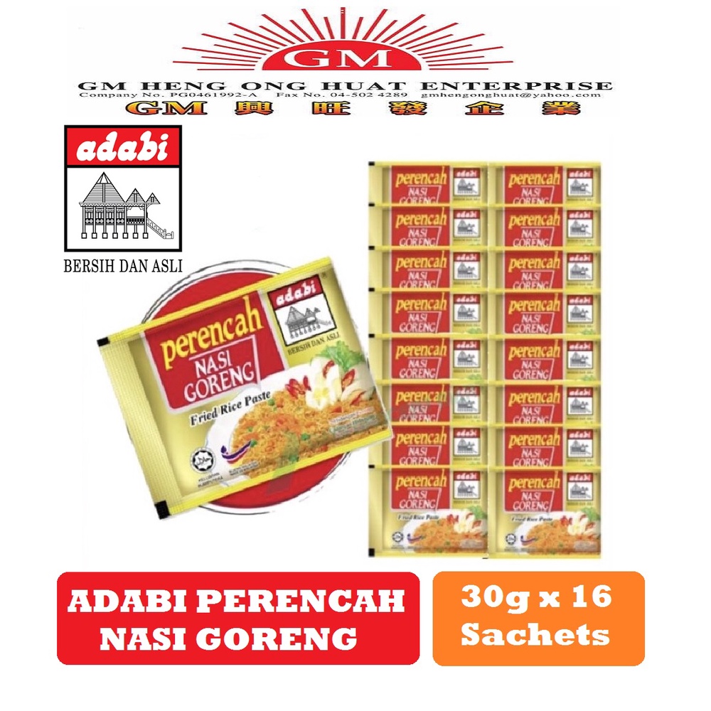 Adabi Perencah Nasi Goreng 30g X16paket Shopee Malaysia