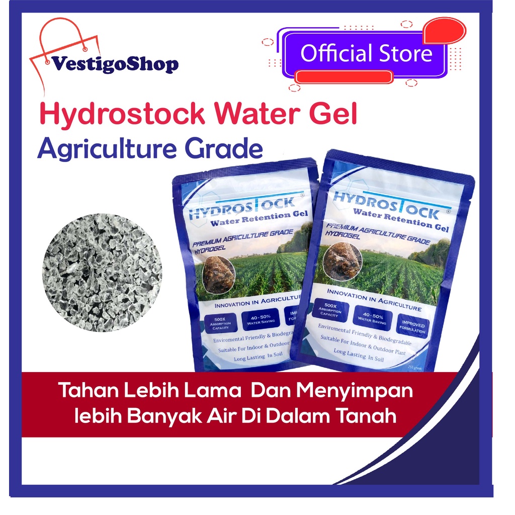 HYDROSTOCK 1KG GEL PERTANIAN WATER RETENTION GEL HYDROGEL SUPER