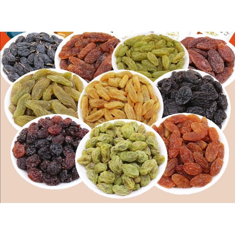Xinjiang, China Assorted Raisins (5 taste 5 colours in one pack) 125g ...
