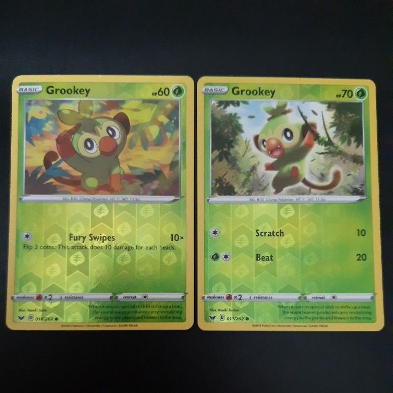 Pokemon Card TCG: Starter: Grookey 010/202 & 011/202 Set -2cards (REVERSE  HOLO) Lightly Played 100% Original PokemonCard | Shopee Malaysia