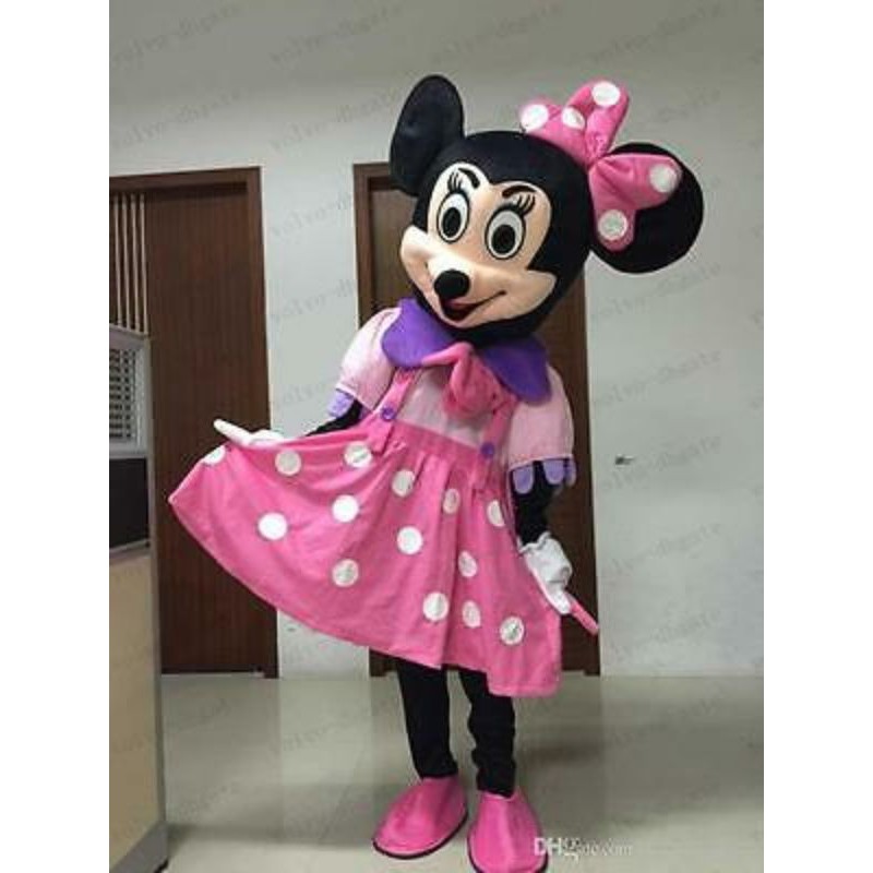 Pink minnie mouse mascot costume store