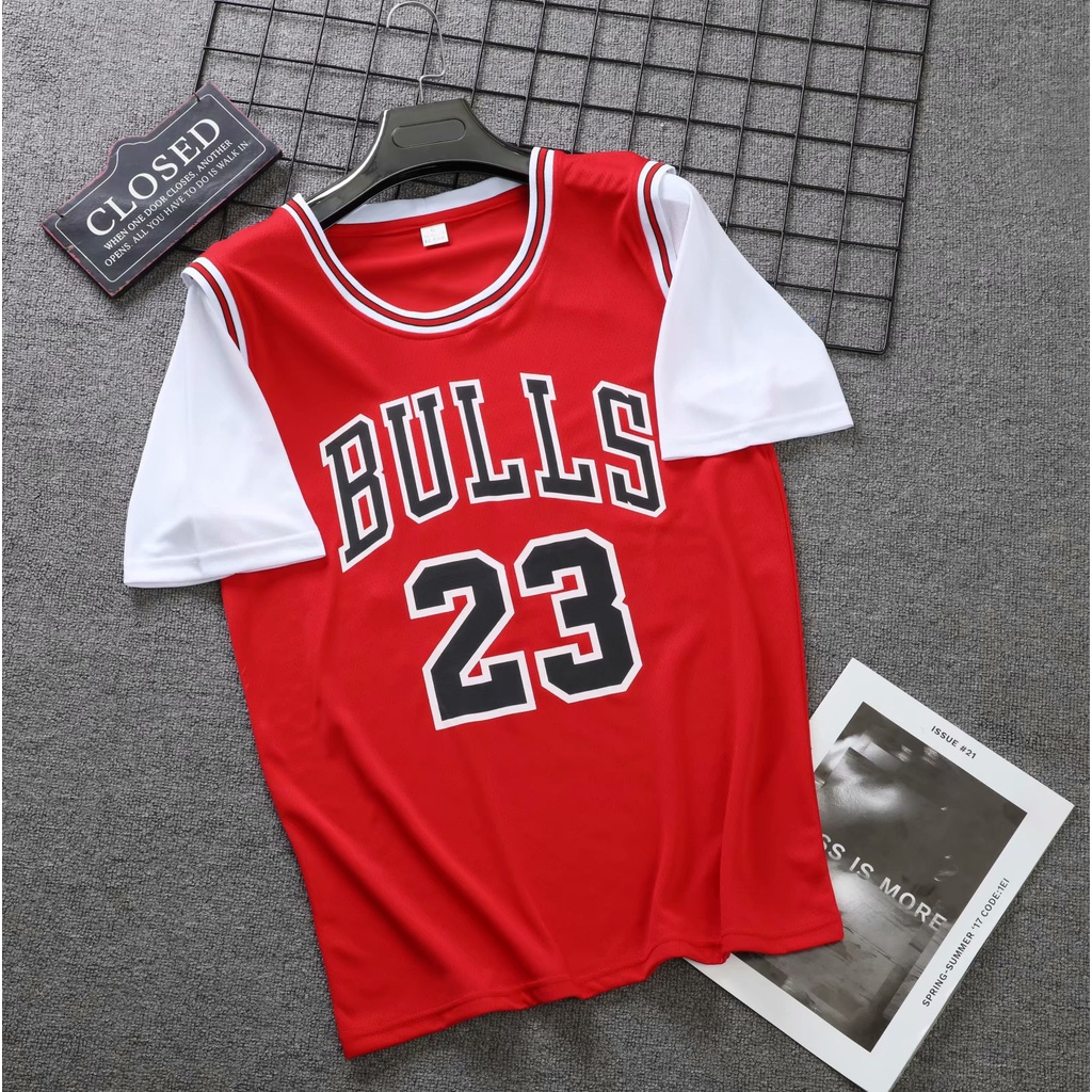 Bulls Basketball Girls T shirt With Sleeve NO.23 JORDAN Can DIY Name and number T shirt Shopee Malaysia