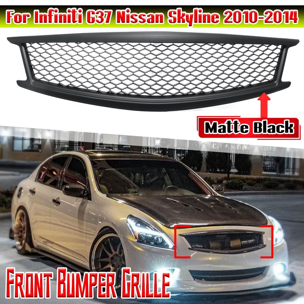 G37 Front Bumper Grill Grille For Infiniti G37 for Nissan Skyline 20102014 Mesh Front