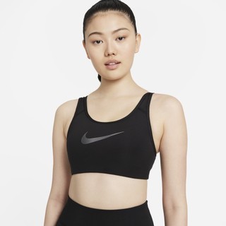 Nike Dri Fit Swoosh Icon Clash Medium Support V Neck Sports Bra