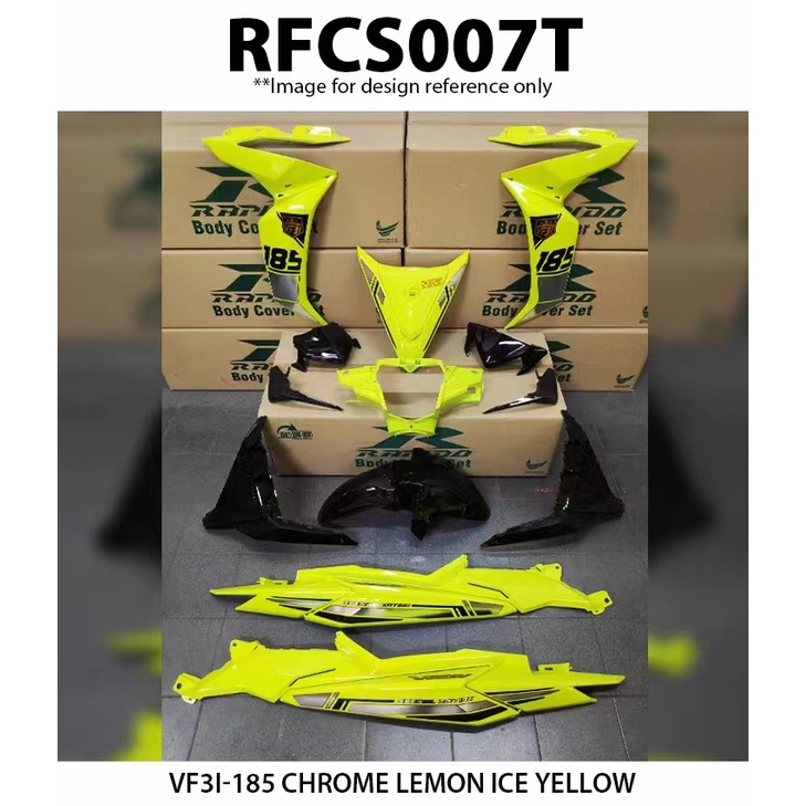 Rapido Cover Set VF3i SYM 185 Chrome Lemon Ice Yellow White Green ...