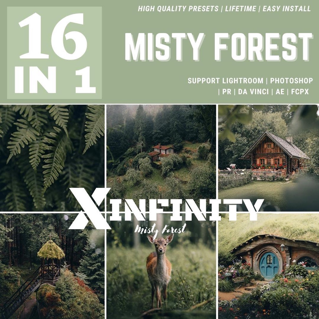Misty Forest Lightroom presets Adobe Photoshop preset Lightroom filter ...