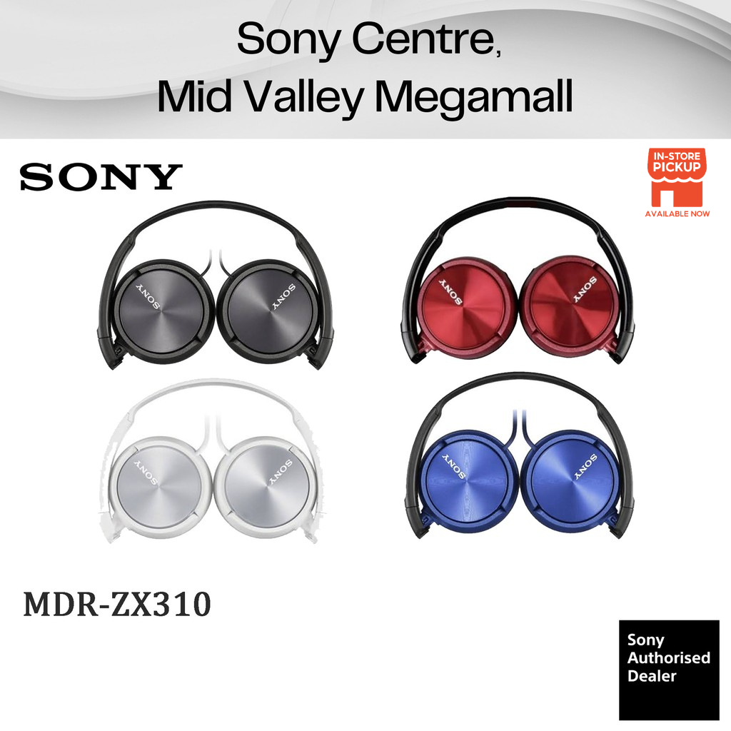 Sony On Ear Headset Headphone With Quality Sound And Music Mdr Zx310 Mdrzx310 Zx310 Shopee 1724