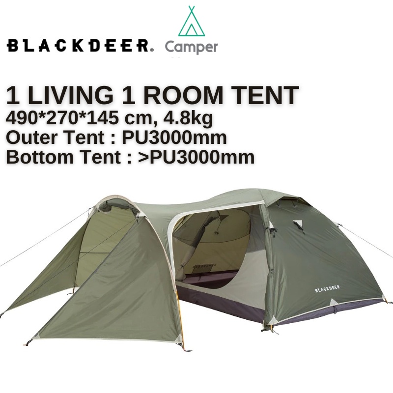 Blackdeer Archeos 1 room 1 living Family Camping Tent (Khemah / Camping ...