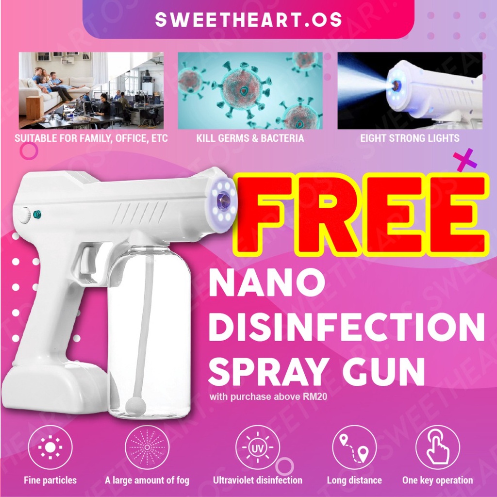 FREE GIFT Sanitizer Spray Machine Nano Spray Gun Sanitizer / Blue Ray ...