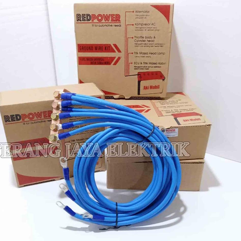 HITAM 7 Points Grounding Cable Premium Blue/Black Redpower Cable