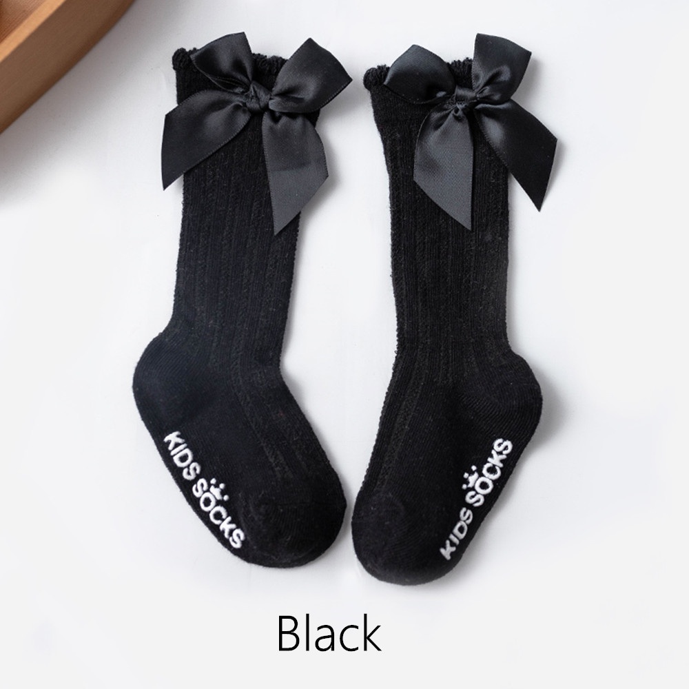 LAKOE Baby knee socks Newborn toddler non-slip socks Girl fashion Bows ...