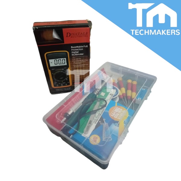 Digital Multimeter Meter 9205A 9205 with Soldering Soldering Solderer Iron Kit Screw Driver Solder Pump Stand Tweezer