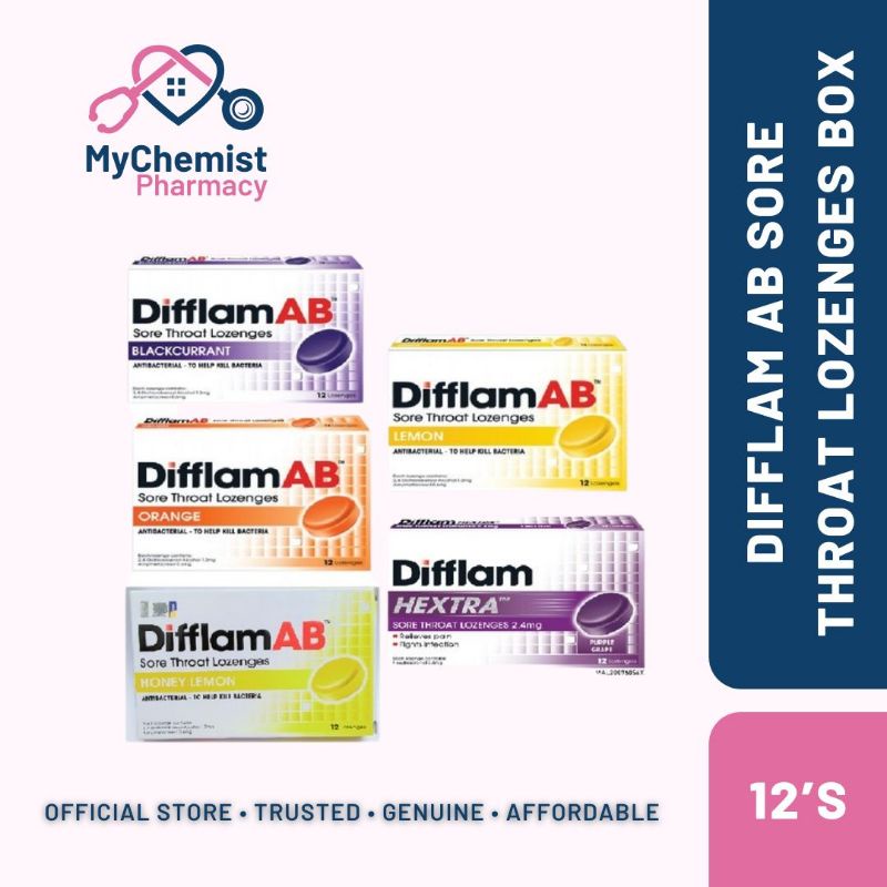 Difflam AB Sore Throat Lozenges 12'S | Shopee Malaysia