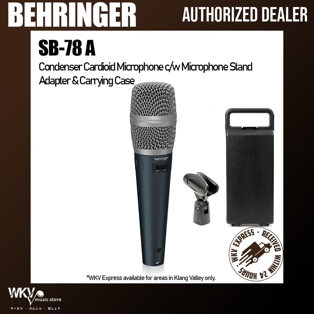 Behringer SB78A Condenser Cardioid Microphone with Carrying Case (SB ...