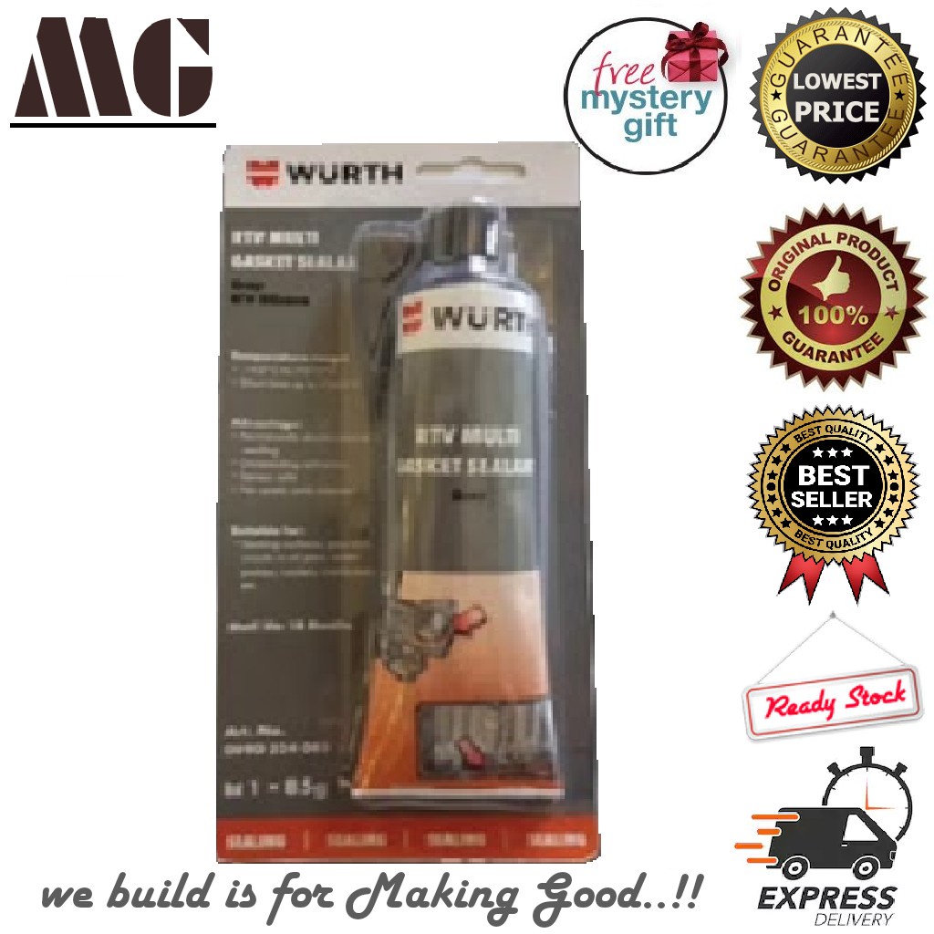 ORIGINAL WURTH GENUINE RTV MULTI GASKET SEALANT /GASKET GUM(BLACK ...