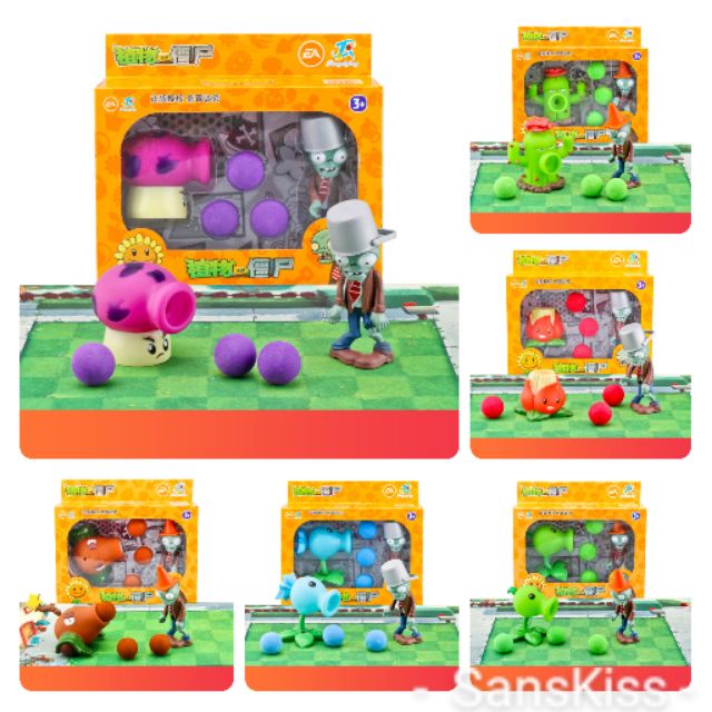 Ready Stock Plants Vs Zombie Set Soft Plant 1 Plant 1 Zombie 3balls Pvz 