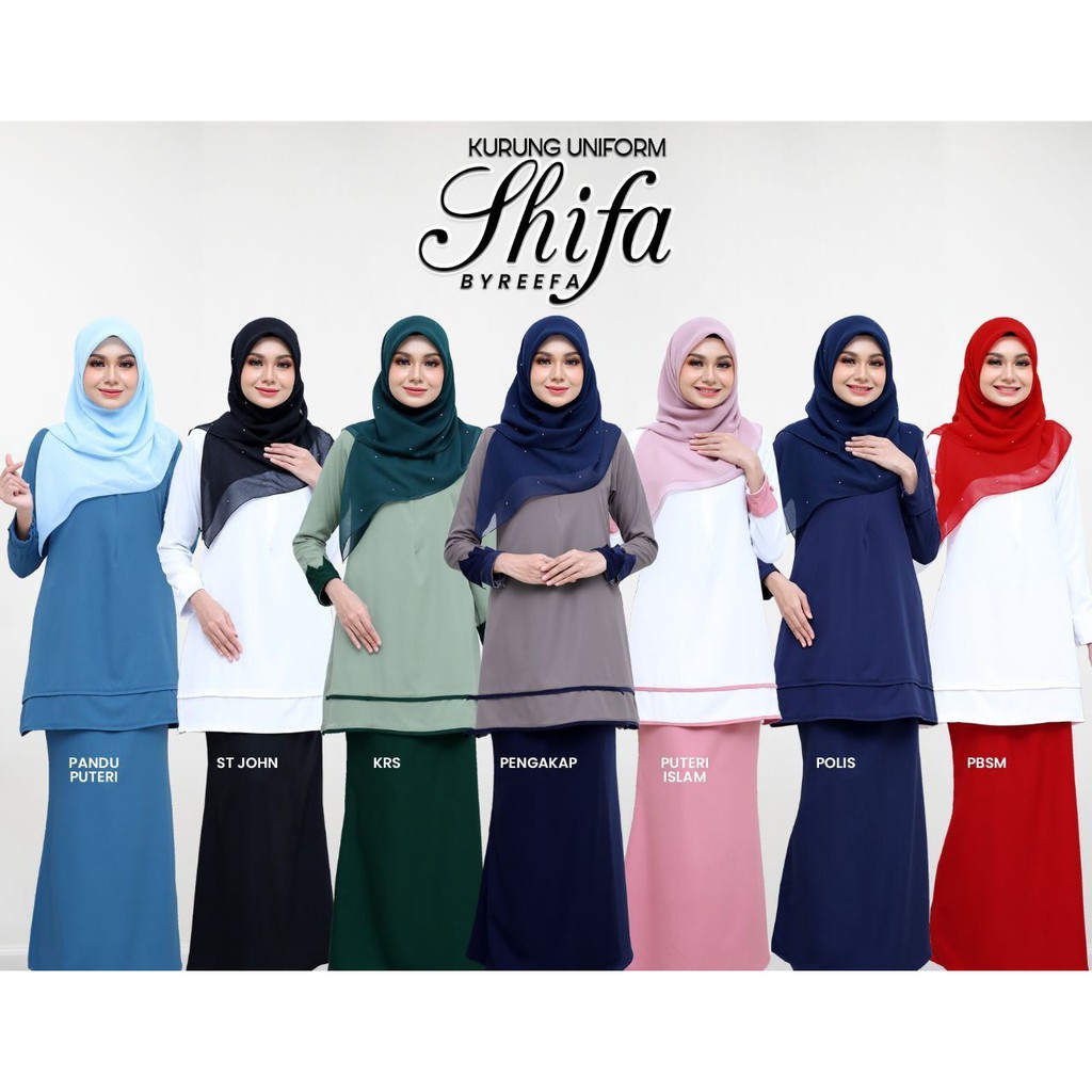 Kurung Uniform Shifa - Pandu Puteri, St. John, KRS, Pengakap, Puteri ...