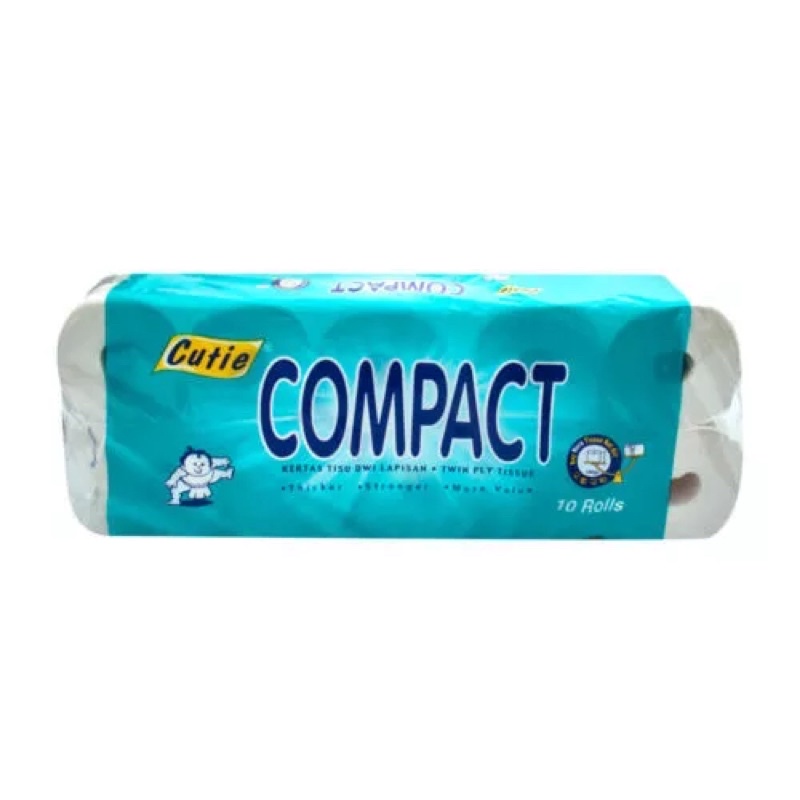 Cutie Compact Toilet Rolls 2 Ply 10roll 1.8kg | Shopee Malaysia