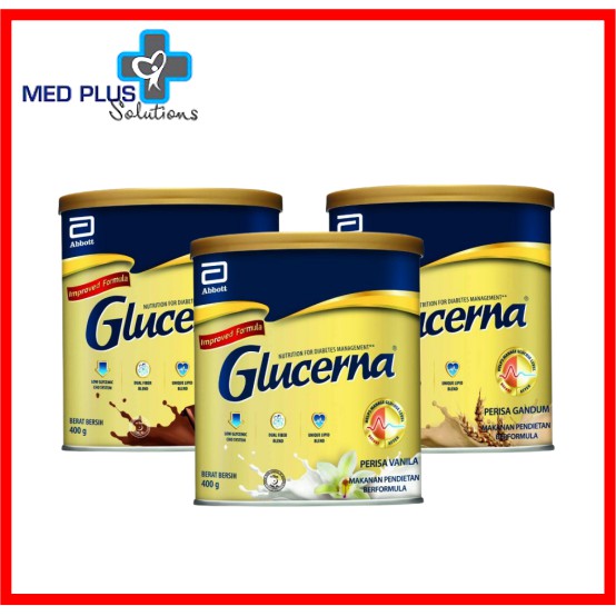 Glucerna Triple Care Poudre Vanille 400g - Aide à Gérer La Glycémie - Neuf, Date De Péremption Longue