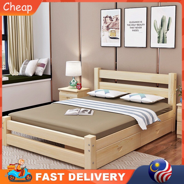 Japanese bed Tatami Bed Frame With Drawers / Bed Height 30CM / 600KG ...