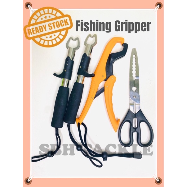 Ready stock]🇲🇾Fishing tools Grip fish lip gribber strong Stainless steel  Floating fishing grip