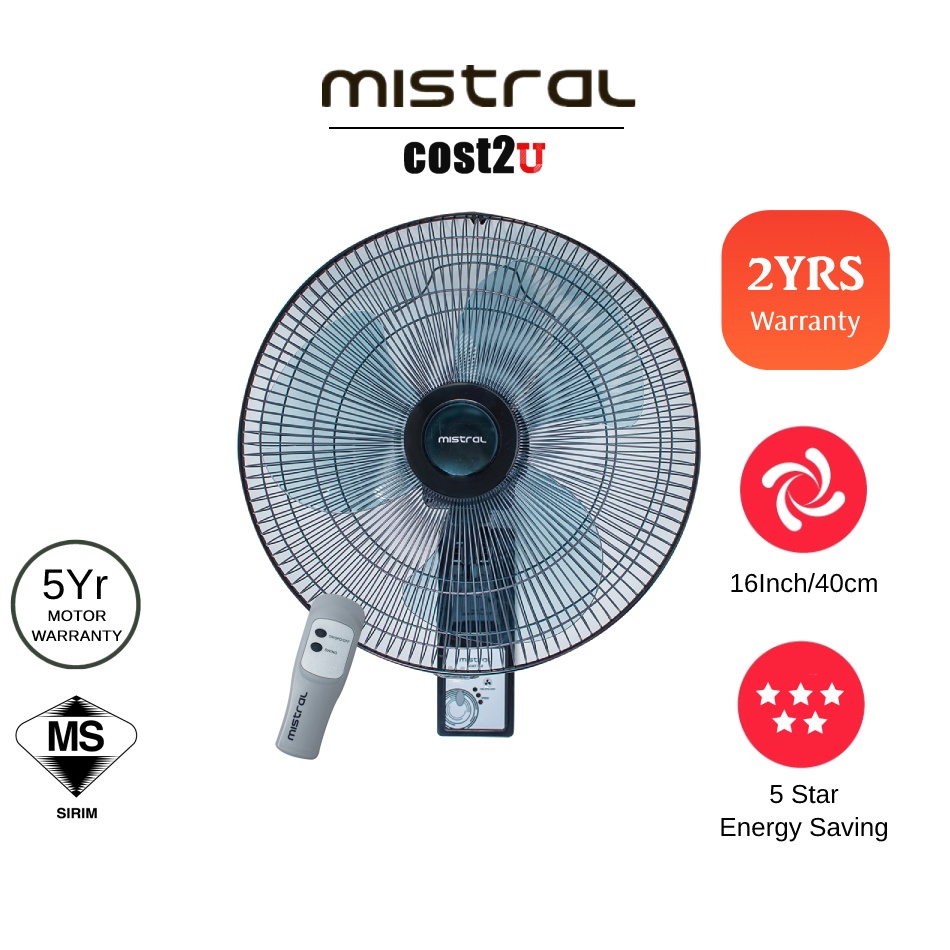 Mistral (16"/18") Wall Fan | MWF16R MWF1882 MWF1890MR MWF1862K5 (Kipas Dinding 风扇 with Remote Control Khind Wall Fan)