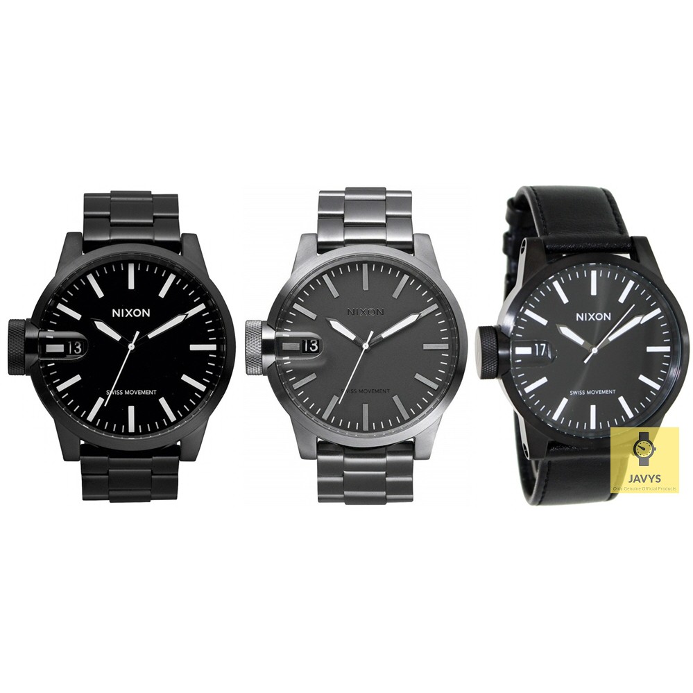 Nixon chronicle outlet leather band