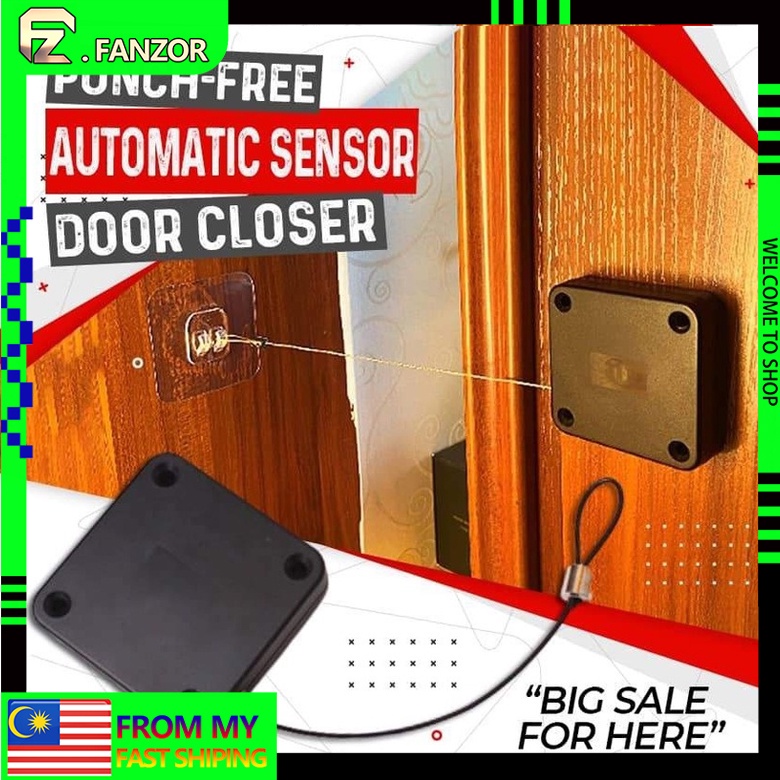Punch-free Automatic Sensor Door Closer Automatically Close for Home ...