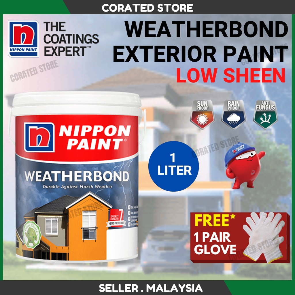 Nippon Paint Weatherbond Exterior Paint Outdoor Wall Cat Dinding Luar 1 ...