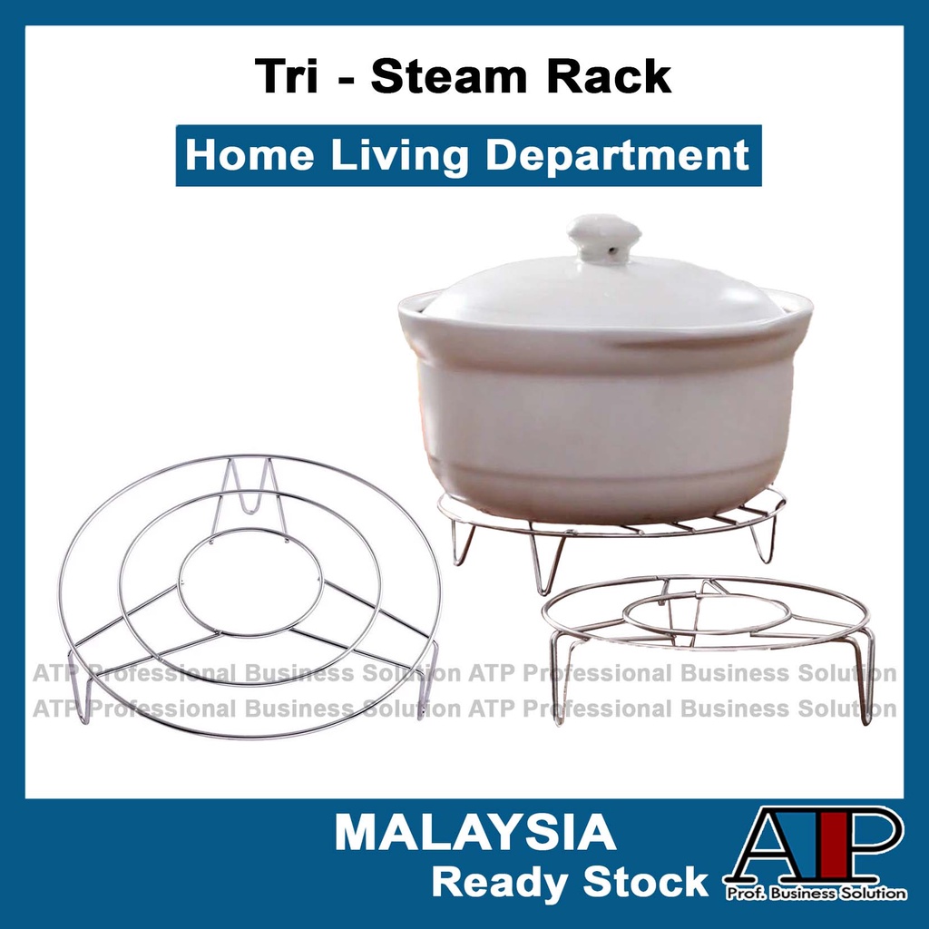 Pantry🍳 Rak Pengukus Stainless Steel Steaming Rack Insulation Rack ...