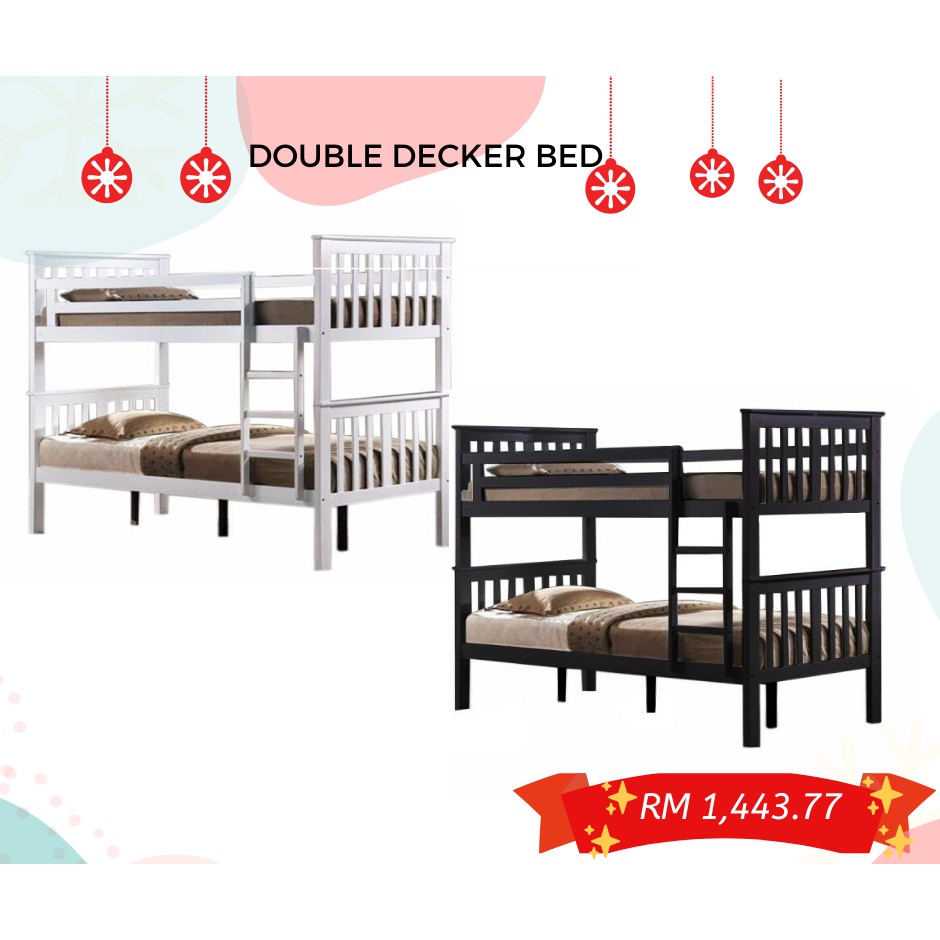 Double Decker Bed Single Bed Bedroom/SOLID WOOD BED/DOUBLE LAYER BED