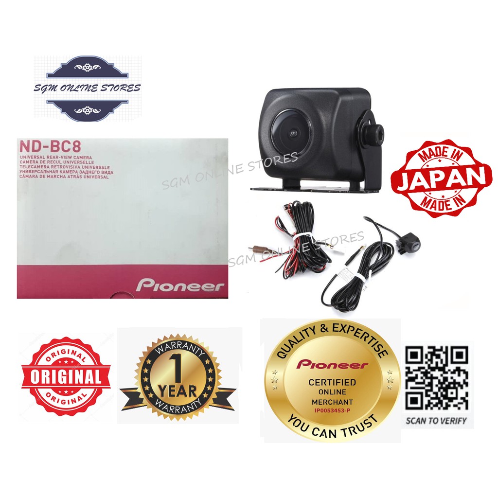 Pioneer NDBC8 Universal Rear View Camera / Reverse Camera Shopee