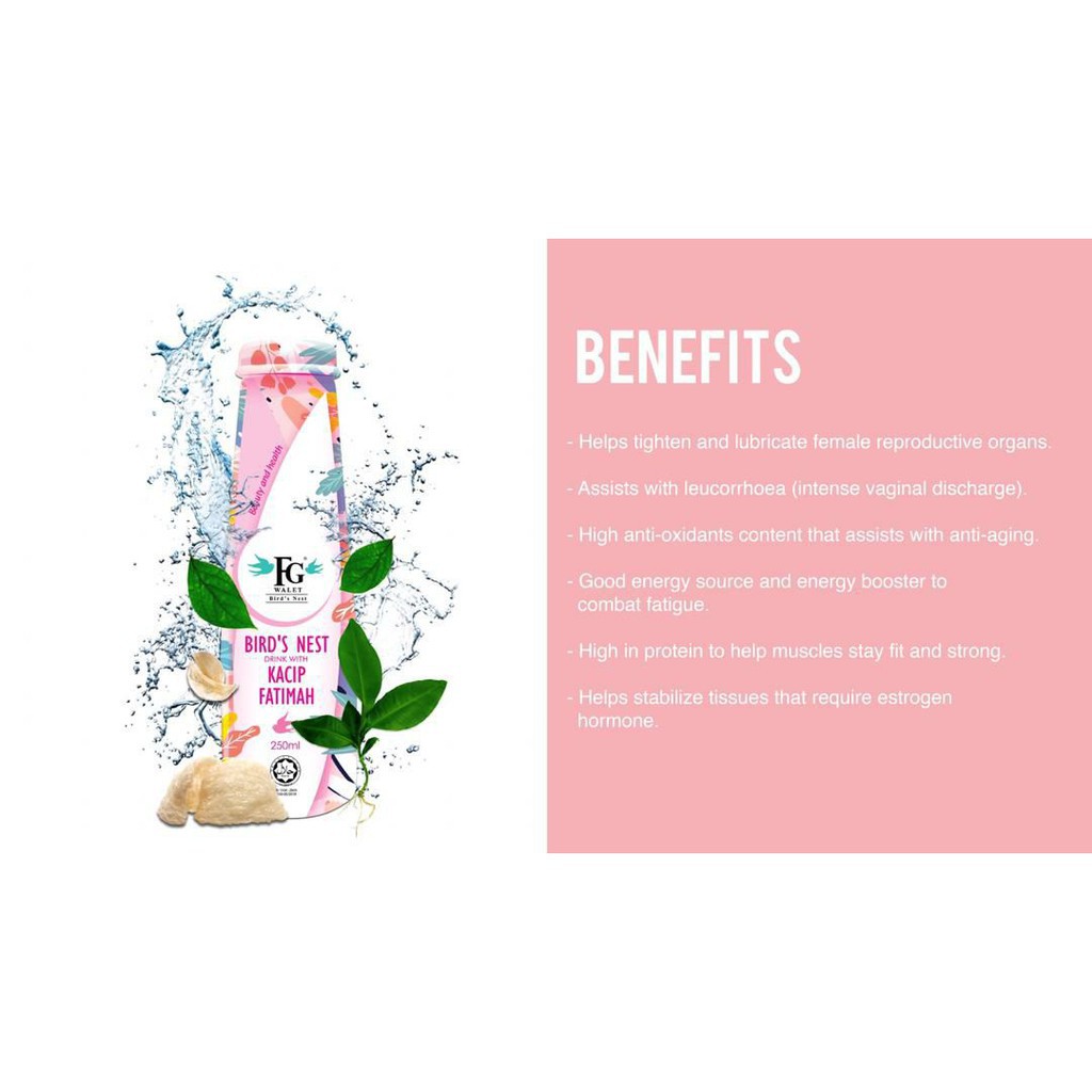 FG WALET Bird's Nest Collagen Drink with Kacip Fatimah & Tongkat Ali