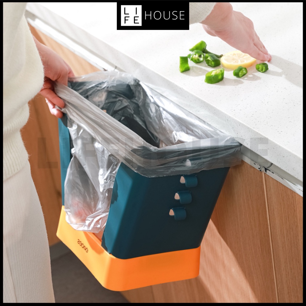 Hanging Dustbin Kitchen with Flexi Adjustable Garbage Bag Holder