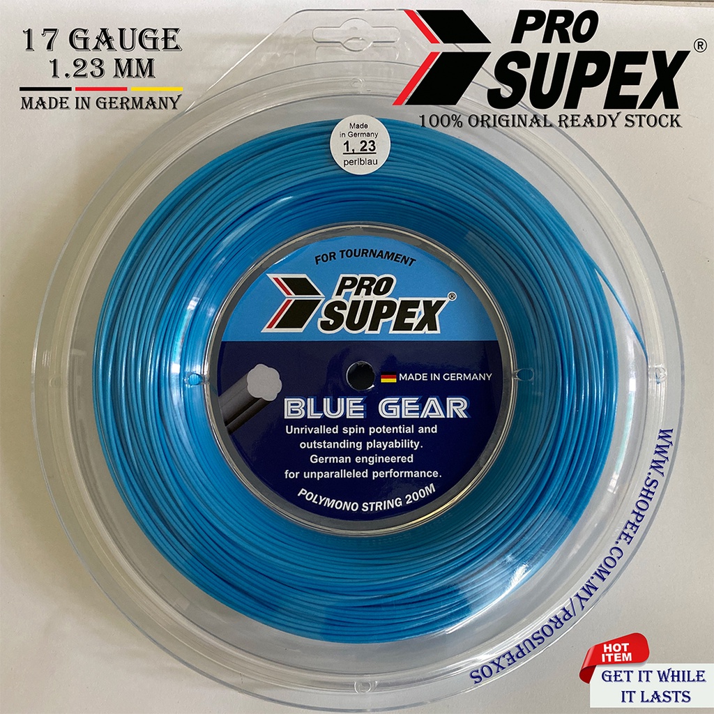 Pro Supex BLUE GEAR Classic 17G 1.23 mm 200m reel GERMANY POLYFIBRE ...