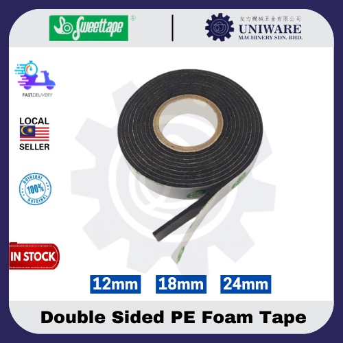 🔥100% ORIGINAL🔥 SWEETTAPE Double Sided PE Foam Tape - 12mm 18mm 24mm x ...