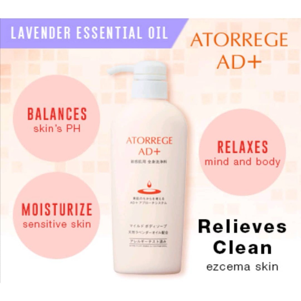 Atorrege Ad+ Mild Body Soap 390ml | Shopee Malaysia