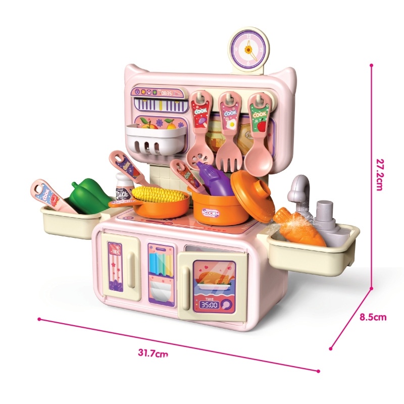 Kids Pretend Play Set Deluxe Kitchen Cooking Toys Toy Circulating Water ...