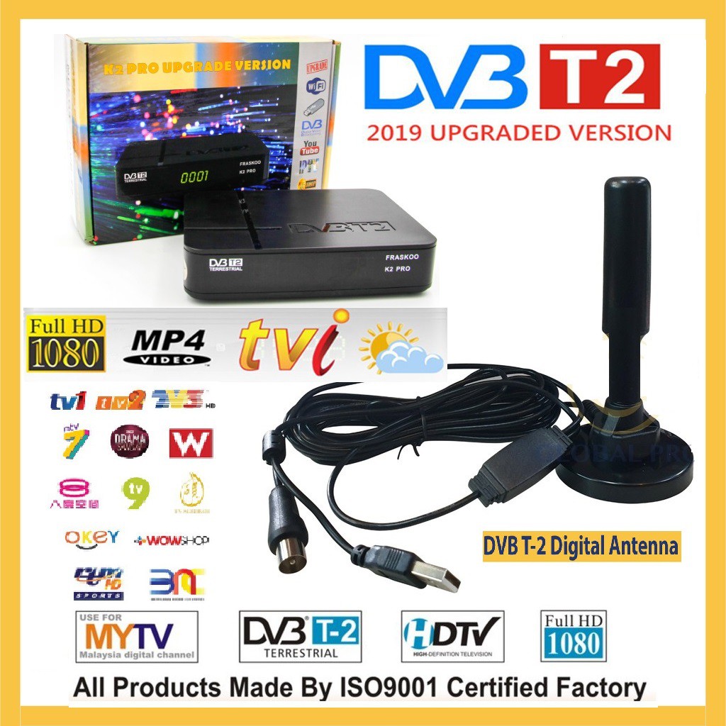 [Ready Stock] MYTV decoder Fraskoo K2 Pro Megogo DVB T2 Digital Decoder ...