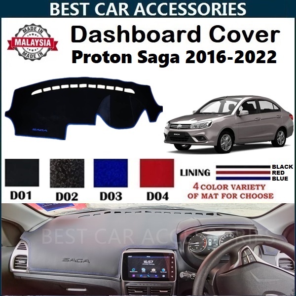 Proton Saga vvt 2016-2023 Car Dashboard Cover Anti Slip Kain / Leather ...