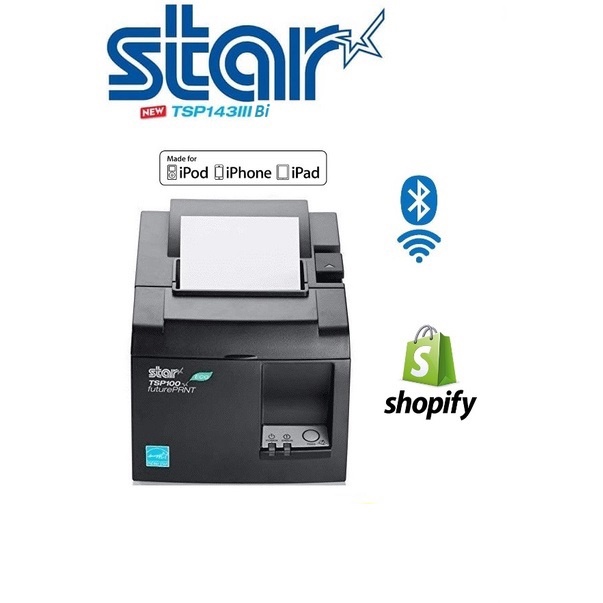 Star TSP143IIIBi Bluetooth Thermal Receipt Printer, shopify compatible