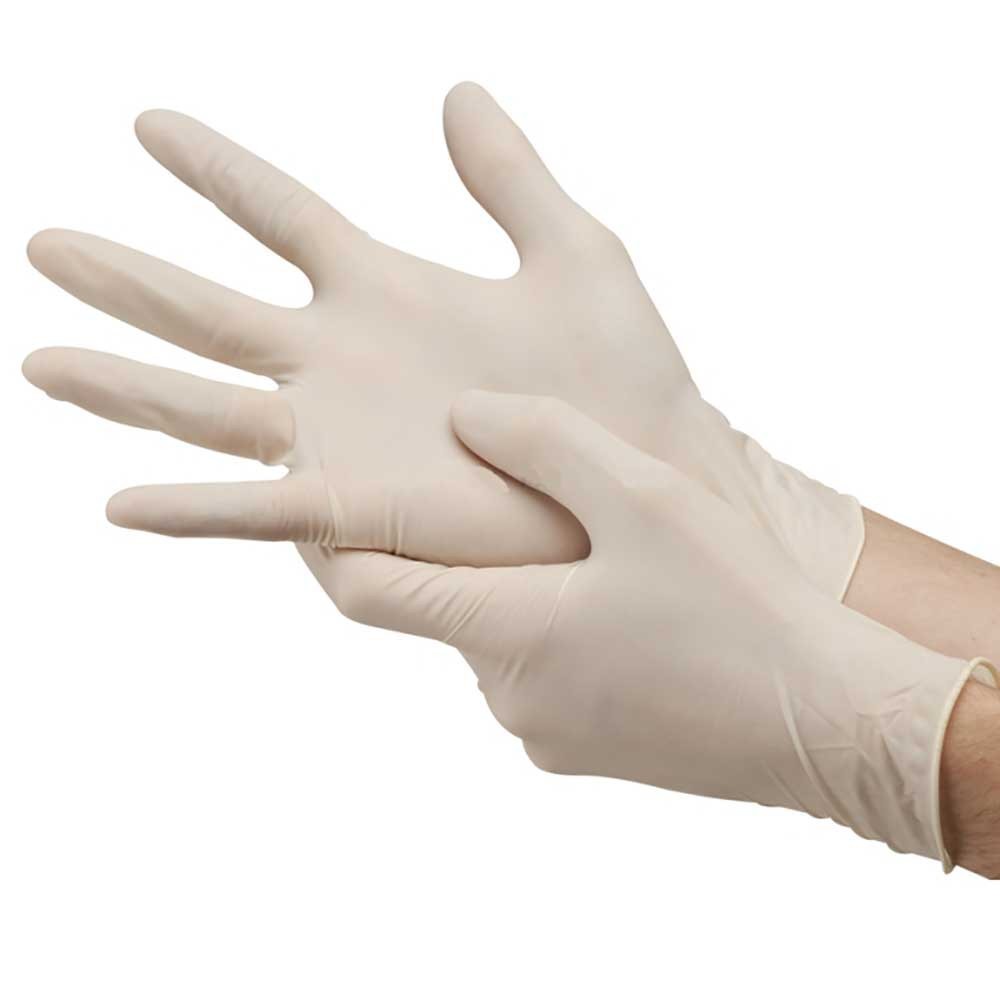 [READY STOCK] Latex Examination Gloves Powder Free 100 Pieces/Box