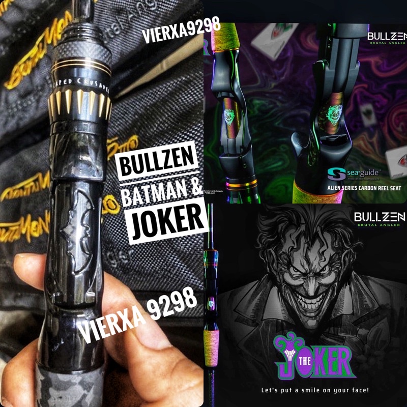 Bullzen Batman & Bullzen Joker the caped crusader X Brutal monster Fishing  Rod