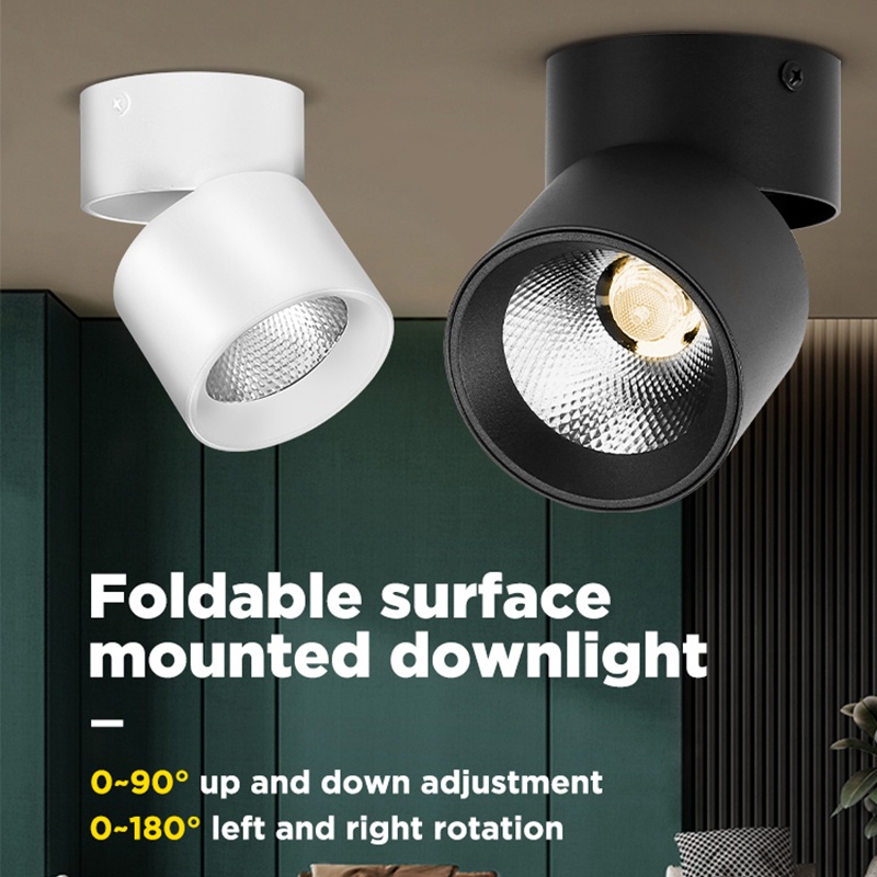 Foldable 360° LED Downlight 110/220V COB Track Lights Led Ceiling